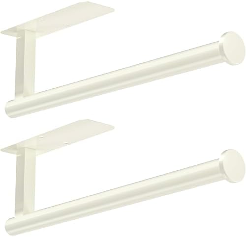 ASTOFLI Paper Towel Holder Under Cabinet No Drilling, Self Adhesive Paper Towel Holder Wall Mount for Kitchen Rack, Under Counter Napin Holder No Drill, 304 Stainless Steel Matte Black - Homesidy.com