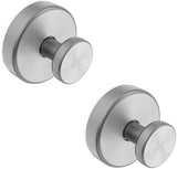 Bntuk Suction Cup Hooks for Shower, Removable Towel Hooks for Bathroom Window Glass Door Wall, Bath Robe Looafh Wreath Hook for Hanging - 2 Pack, Black - Homesidy.com
