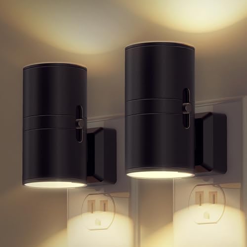 L LOHAS LED Night Light Plug in, Modern Night Lights Plug into Wall, Dusk to Dawn Sensor, Soft White 3000K, 0 - 100LM Adjustable Brightness, Dimmable Night Lights for Hallway Bedroom Stairway, 2 Pack - Homesidy.com
