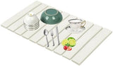 Stone Drying Mat for Kitchen Counter, Collapsible Dish Drying Mat, Fast Drying Diatomaceous Earth Dish Drying Mats, Water Absorbent Diatomite Kitchen Mat (white, medium) - Homesidy.com