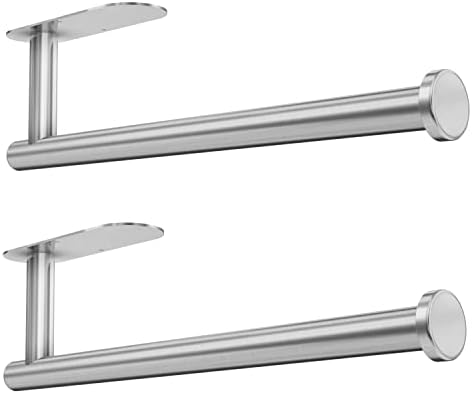DEKAVA Paper Towel Holder Under Cabinet Wall Mount for Kitchen Towel, Self - Adhesive Bar, Rack, SUS304 Stainless Steel 13 inch (BlackA, 1) - Homesidy.com