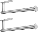DEKAVA Paper Towel Holder Under Cabinet Wall Mount for Kitchen Towel, Self - Adhesive Bar, Rack, SUS304 Stainless Steel 13 inch (BlackA, 1) - Homesidy.com