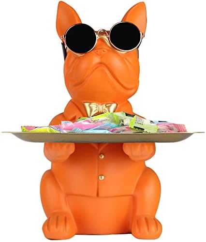 French Bulldog Gifts Statue Tray Organizer for Keys, Candy, Jewelry, Earrings, Entrance Piggy Bank - Modern Decor Resin French Bulldog Decor Entryway Table, Coffee Table, Office Desk, Home Decor - Homesidy.com