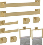 5 - Pieces Matte Black Bathroom Hardware Accessories Set, SUS304 Stainless Steel Bath Towel Bar Set, Towel Racks for Bathroom Wall Mounted. - Homesidy.com