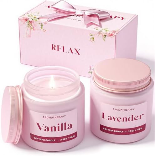 Waxcanpy Scented Candle Gift Set, Soy Candles for Women, Sleep Candles for Home Scented, 2 Pack Aromatherapy Candle for Relaxing, Sleep, Stress Relief &amp; Home Decor - Homesidy.com