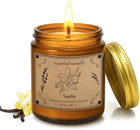 Candles for Home Scented, 16oz Large Soy Wax Lavender Scented Candle, 100 Hour Burn Time, Aromatherapy Candle, Ideal for Christmas, Anniversary, Birthday Gift - Homesidy.com