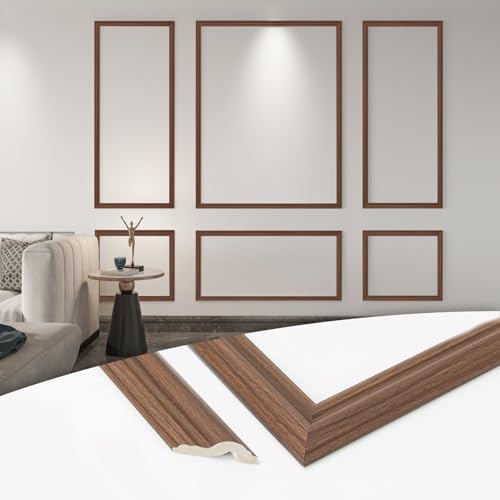 Art3d Pre - Cut Wall Molding Set of 6 pcs, Ready - to - Assemble Wainscoting Panels for Interior Wall Décor Living Room Bedroom Accent Wall - Installed with Glue, 3 Top 3 Bottom - Homesidy.com