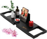 ROYAL CRAFT WOOD Bathtub Tray Caddy for Tub, Bamboo Bath Shelf, Premium Foldable Wood Bath Table, Expandable Bathtub &amp; Bathroom Accessories, New Home Gifts for Mom, Housewarming, Anniversary, Wedding - Homesidy.com