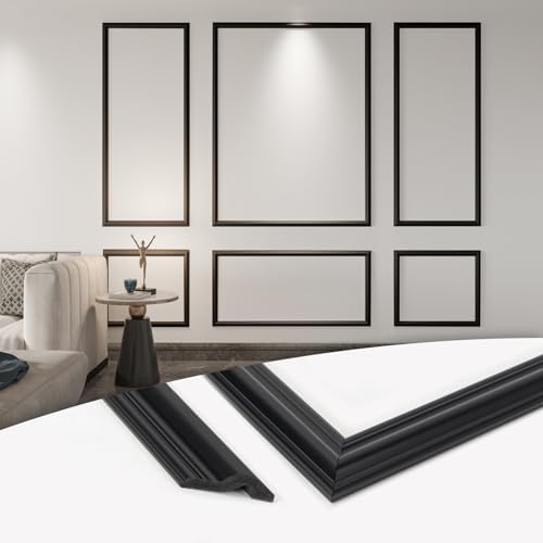 Art3d Pre - Cut Wall Molding Set of 6 pcs, Ready - to - Assemble Wainscoting Panels for Interior Wall Décor Living Room Bedroom Accent Wall - Installed with Glue, 3 Top 3 Bottom - Homesidy.com