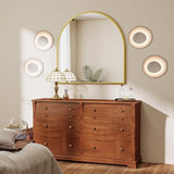 VooBang Arched Wall Mirror, 30 x 38 inch Arch Bathroom Mirror, Wall Mounted Vanity Mirror with Arch Metal Frame, Modern Bathroom Vanity Mirror for Bedroom, Living Room, Hanging or Leaning, Black - Homesidy.com