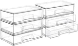 Vtopmart 12.1W Clear Stackable Storage Drawers,2 Pack Acrylic Plastic Organizers Bins for Makeup Palettes, Cosmetics, and Beauty Supplies,Ideal for Vanity, Bathroom,Cabinet,Desk Organization - Homesidy.com