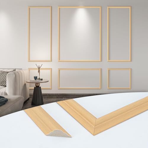 Art3d Pre - Cut Wall Molding Set of 6 pcs, Ready - to - Assemble Wainscoting Panels for Interior Wall Décor Living Room Bedroom Accent Wall - Installed with Glue, 3 Top 3 Bottom - Homesidy.com