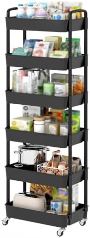Sywhitta 3 - Tier Plastic Rolling Utility Cart with Handle, Multi - Functional Storage Trolley for Office, Living Room, Kitchen, Movable Storage Organizer with Wheels, White - Homesidy.com