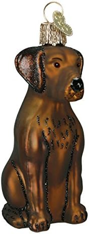 Old World Christmas Black Labrador Dog Collection Glass Blown Ornaments for Christmas Tree 3.75 x 1.5 - Homesidy.com