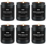 Scented Candle Set, Men Candle Set, Scented Candles for Home, Gifts for Men, 4 Pack Manly Candles Gifts for Mens Scents of Smoke Vanilla/Leather/Oak/Lavender Wood - Homesidy.com