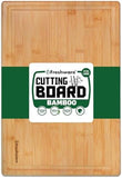 Bamboo Cutting Boards for Kitchen [Set of 3] Wood Cutting Board for Chopping Meat, Vegetables, Fruits, Cheese, Knife Friendly Serving Tray with Handles - Homesidy.com