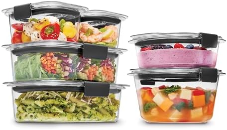 Rubbermaid Brilliance BPA - Free Airtight Food Storage Containers, 24 - Piece Set, Easy for Meal Prep, Lunch &amp; Leftovers - Homesidy.com