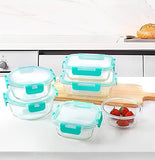 M MCIRCO 24 - Piece Glass Food Storage Containers with Upgraded Snap Locking Lids,Glass Meal Prep Containers Set - Airtight Lunch Containers, Microwave, Oven, Freezer and Dishwasher - Homesidy.com