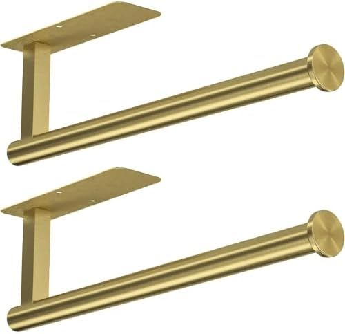ASTOFLI Paper Towel Holder Under Cabinet No Drilling, Self Adhesive Paper Towel Holder Wall Mount for Kitchen Rack, Under Counter Napin Holder No Drill, 304 Stainless Steel Matte Black - Homesidy.com