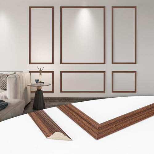 Art3d Pre - Cut Wall Molding Set of 6 pcs, Ready - to - Assemble Wainscoting Panels for Interior Wall Décor Living Room Bedroom Accent Wall - Installed with Glue, 3 Top 3 Bottom - Homesidy.com