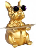 French Bulldog Gifts Statue Tray Organizer for Keys, Candy, Jewelry, Earrings, Entrance Piggy Bank - Modern Decor Resin French Bulldog Decor Entryway Table, Coffee Table, Office Desk, Home Decor - Homesidy.com