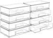 Vtopmart 12.1W Clear Stackable Storage Drawers,2 Pack Acrylic Plastic Organizers Bins for Makeup Palettes, Cosmetics, and Beauty Supplies,Ideal for Vanity, Bathroom,Cabinet,Desk Organization - Homesidy.com