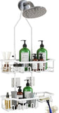 Joqixon Upgraded Extended Length Shower Organizer with Hooks, Rustproof Shampoo Soap Holder, Large Hanging Bathroom Caddy - Homesidy.com