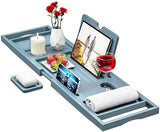 Premium Bamboo Bathtub Tray Caddy - Bath Tub Tray Table for Bathtub - Bath Caddy Tray for Bathtub, Expandable Size, Fits Most Bath Tubs - Homesidy.com