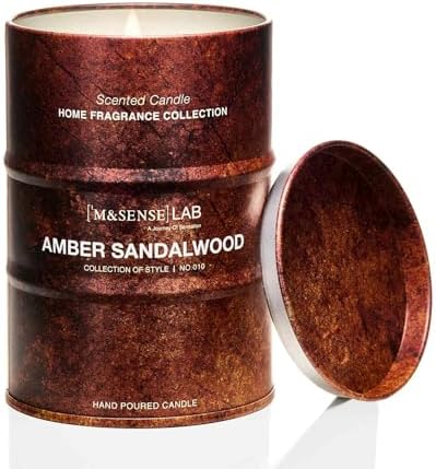 M&amp;SENSE Scented Candle, Tobacco Vanilla Medium Jar Candle Gifts for Men, 70 Hours Slow Burning Natural Soy Candles 11.3oz, Stress Relief Aromatherapy Candles Home Decor, Valentines Day Gifts for Him - Homesidy.com