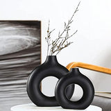 Ceramic Vases Set of 2,Modern Vases for Home Decor, White Boho Style for Living Room Kitchen Mantle Bedroom Dining Table Office Farmhouse Decorative Design - Homesidy.com