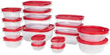 Rubbermaid 16 - Piece BPA - Free Plastic Food Storage Set, Red Vented Lids - Microwave, Dishwasher Safe: Perfect for Meal Prep, Leftovers, and Kitchen Organization - Homesidy.com
