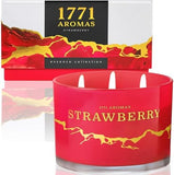 1771 Aromas Vanilla Scented Candles - 100% Natural Soy Wax - Large 3 Wick Jar Candle - Up to 50 Hours Burning Time - Candles for Home - Gift - Ready Candle for Men &amp; Women - Aromatherapy Candles - Homesidy.com