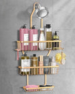MSAICOE Shower Caddy Hanging - Never Rust Shower Hanging Organizer - Aluminum Over the ShowerHead Caddy with Soap Basket and 6 Hooks for Razor/Sponge (Black) - Homesidy.com