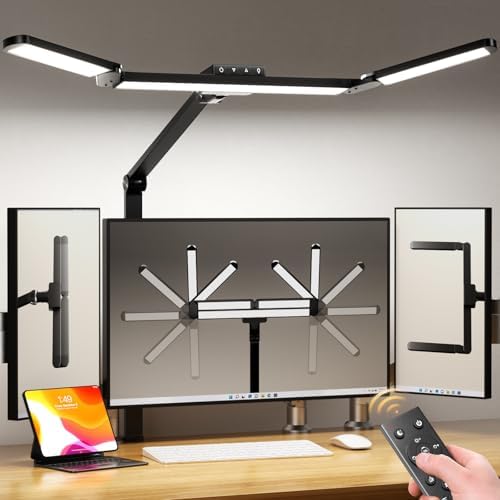 Airlonv LED Desk Lamp for Office Home, Eye - Caring Desk Light with Stepless Dimming Adjustable Flexible Gooseneck, 10W USB Adapter Desk Lamp with Clamp for Reading, Study, Workbench (Black) - Homesidy.com