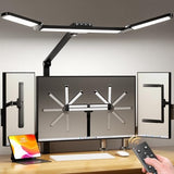Airlonv LED Desk Lamp for Office Home, Eye - Caring Desk Light with Stepless Dimming Adjustable Flexible Gooseneck, 10W USB Adapter Desk Lamp with Clamp for Reading, Study, Workbench (Black) - Homesidy.com