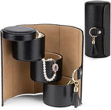 Vlando Travel Jewelry Case for Women, Travel Essential, Travel Must Haves Jewelry Travel Organizer for Girls, Christmas Gifts for Travelers Couples Mom Friends - Black - Homesidy.com