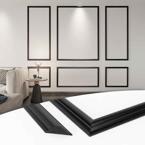 Art3d Pre - Cut Wall Molding Set of 6 pcs, Ready - to - Assemble Wainscoting Panels for Interior Wall Décor Living Room Bedroom Accent Wall - Installed with Glue, 3 Top 3 Bottom - Homesidy.com