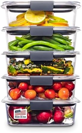 Rubbermaid Brilliance BPA - Free Airtight Food Storage Containers, 24 - Piece Set, Easy for Meal Prep, Lunch &amp; Leftovers - Homesidy.com