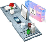 Bathtub Tray Caddy - Bath Tray - Bath Tub Tray Caddy - Bamboo Bath Table Tray for Tub - Expandable Size, Fits Most Tubs - Homesidy.com