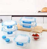 M MCIRCO 24 - Piece Glass Food Storage Containers with Upgraded Snap Locking Lids,Glass Meal Prep Containers Set - Airtight Lunch Containers, Microwave, Oven, Freezer and Dishwasher - Homesidy.com