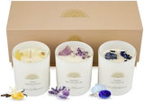 ava concept - Soy Candles with Crystals - Aromatherapy Scented Candle for Women - Lavender Vanilla Gift Set - Small Wax Melts - 3 Pack 3.5oz - Homesidy.com