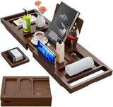 Premium Bathtub Tray Caddy, Expandable Bath Tray, Unique House Warming Gifts, New Home, Anniversary and Wedding Gifts for Couple, Bridal Shower Gift for Women - Homesidy.com