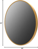 HARRITPURE Round Mirror 30 Black Wall Mounted Circle Mirrors Vanity Mirror with Brushed Aluminum Alloy Frame Modern Decoration for Bathroom, Living Room, Vanity, Bedroom, Entryway - Homesidy.com