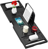 Bathtub Tray Caddy - Bath Tray - Bath Tub Tray Caddy - Bamboo Bath Table Tray for Tub - Expandable Size, Fits Most Tubs - Homesidy.com