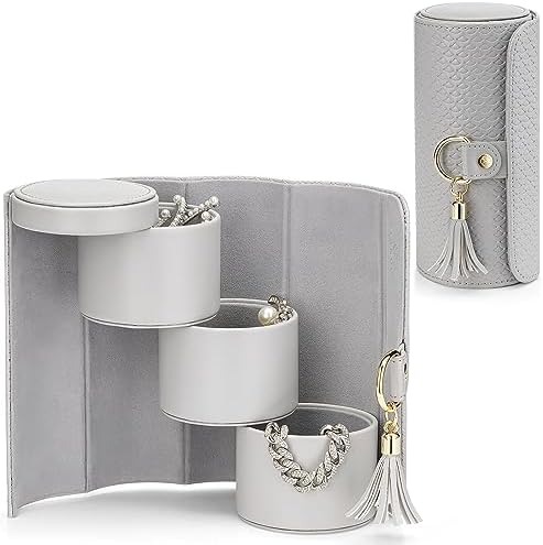 Vlando Travel Jewelry Case for Women, Travel Essential, Travel Must Haves Jewelry Travel Organizer for Girls, Christmas Gifts for Travelers Couples Mom Friends - Black - Homesidy.com