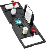 Premium Bamboo Bathtub Tray Caddy - Bath Tub Tray Table for Bathtub - Bath Caddy Tray for Bathtub, Expandable Size, Fits Most Bath Tubs - Homesidy.com