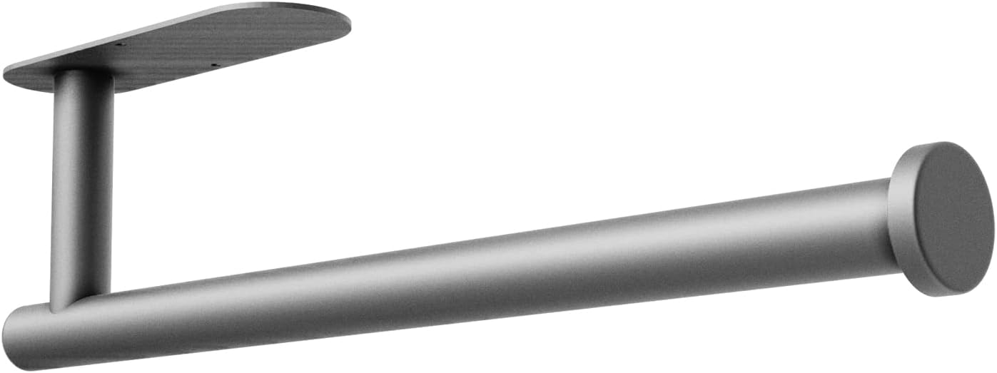 DEKAVA Paper Towel Holder Under Cabinet Wall Mount for Kitchen Towel, Self - Adhesive Bar, Rack, SUS304 Stainless Steel 13 inch (BlackA, 1) - Homesidy.com