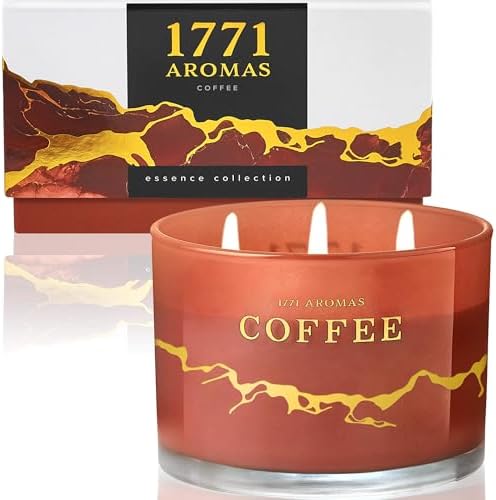 1771 Aromas Vanilla Scented Candles - 100% Natural Soy Wax - Large 3 Wick Jar Candle - Up to 50 Hours Burning Time - Candles for Home - Gift - Ready Candle for Men &amp; Women - Aromatherapy Candles - Homesidy.com