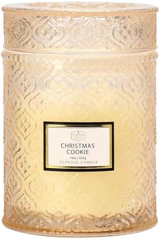 Frosted Cranberry Luxury Scented Candles - 19oz, 88hr Burn Time, Perfect Christmas Gifts for Women - Homesidy.com