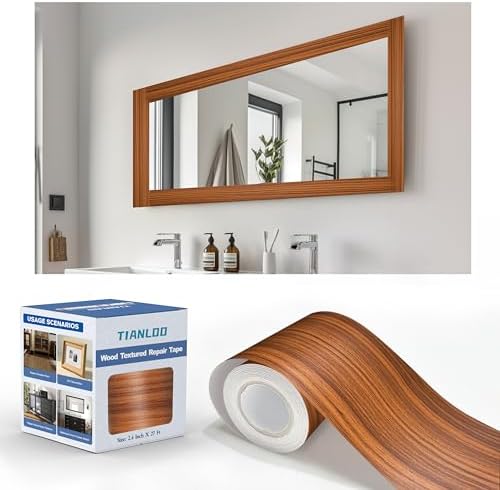 TIANLDD 27 FT Wood Grain Wallpaper Border, Removable Waterproof Mirror Border Peel and Stick,Bathroom Mirror Frame Border.(Black) - Homesidy.com